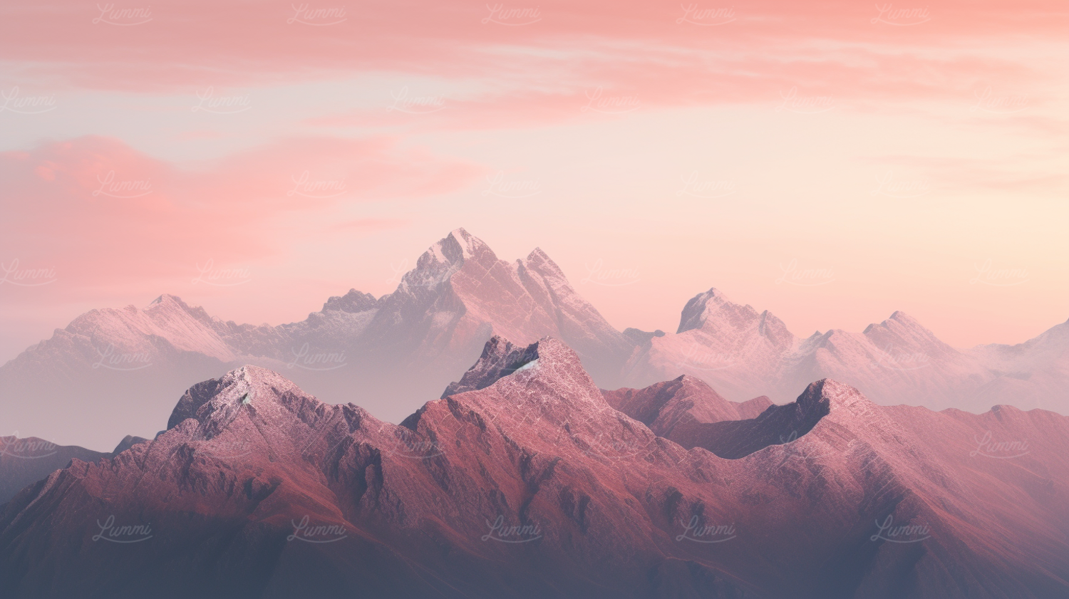 Alpine peaks at sunrise